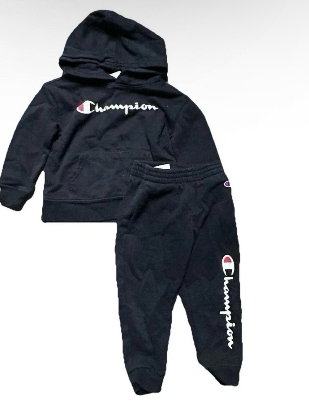 Toddler Champion Black Sweatpants Sweatshirt Set Size 3T